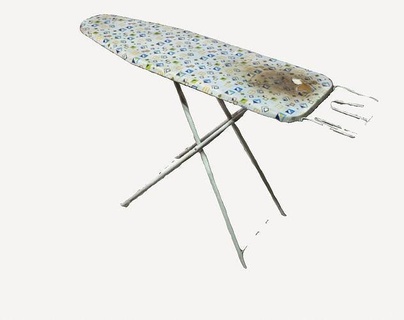 ironing board 3d scanned precision durability stability design high quality materials accurate replica viewing options testing customizable size placement home space house accessories 3d print model - Mito3D