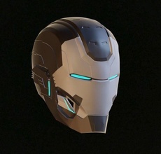 ironman mark 25 striker helmet 3d printable model w cosplay armor marvel 3dprint iron man avengers gamma 14 mk25 mark25 mk26 mark26 mk14 mark14 hobby diy robotics 3d print model - Mito3D