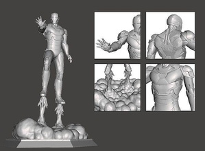 homme fer modèle sculpture personnage merveille Jeu film Jeux jouets 3d print model - Mito3D