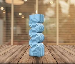 irregular vela projeto mofo molde silicone castiçal casa decoração 3d print model - Mito3D