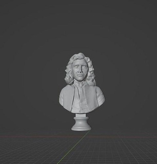 isaac Newton Isacco Vinci scienziato illuminazione matematico fisico Inglese einstein nikolatesla edison arte sculture 3d print model - Mito3D