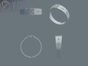 islamische Kunst ring Schmuck Ringe 3d print model - Mito3D