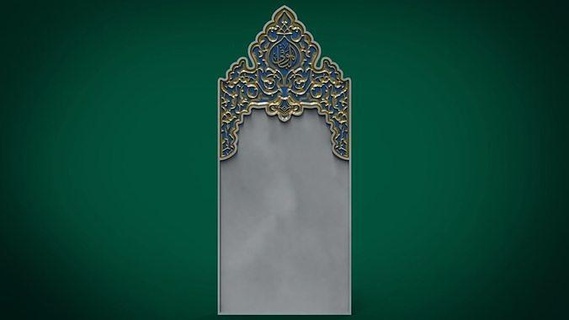 islami anıt mezar taşı cnc cncmodel cnctombstone cncmmermer cnccarvemodel mermer cncrelief Türk Sanat işaretler logolar 3d print model - Mito3D