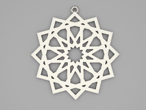 islamique ornement pendentif bijoux stl 3dm de nouvelles la cnc d'impression l'impression or d'argent desing l'anneau géométriques les schémas pendentifs 3d print model - Mito3D