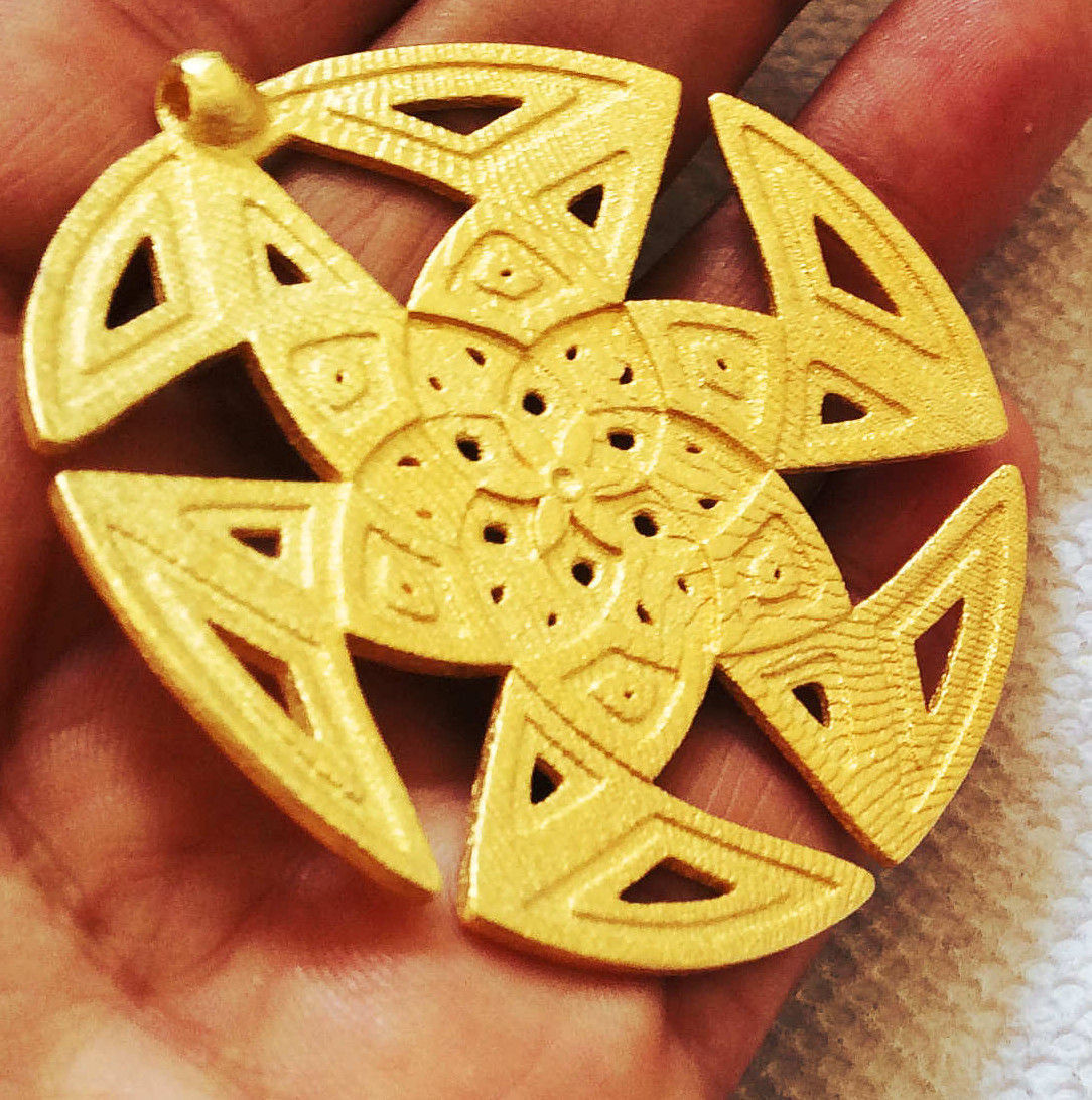 islamique modèle de pendentif bijoux l'islam géométriques la géométrie les schémas défi pendentifs 3D print model - Mito3D