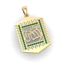 islamic pendant gems jewelry printable cad diamond gold silver necklaces print baghdad iran iranian palestinian persian pendants 3d print model - Mito3D