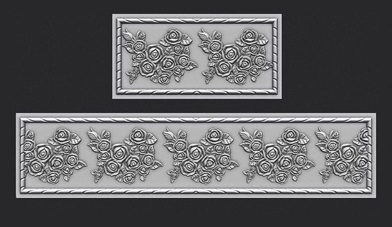 islami mezar güller desenli panel model cnctombstone taşı anıt mezarlık cnc oymak Rahatlama mimari oymacılık duvar dekor süs Arapça gül Sanat işaretler logolar 3d print model - Mito3D