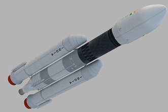 isro gslv mk3 space rocket geo satellite launch vehicle rockets spaceship scifi sci fi science spacecraft astronomy physics 3d print model - Mito3D