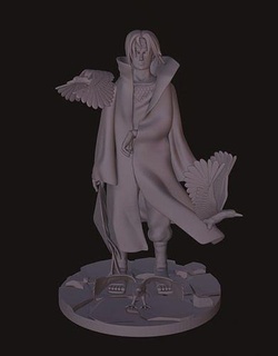 itachi Uchiha Akatsuki itachi Naruto Uchiha Akatsuki Ninja Anime Attentäter Kunst Skulpturen 3d print model - Mito3D