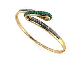 italian bracelet bangel bracelets braclets brrclets pendant necklace gold french shining fashion elegant italy gem precious luxury ring jewelry 3d print model - Mito3D
