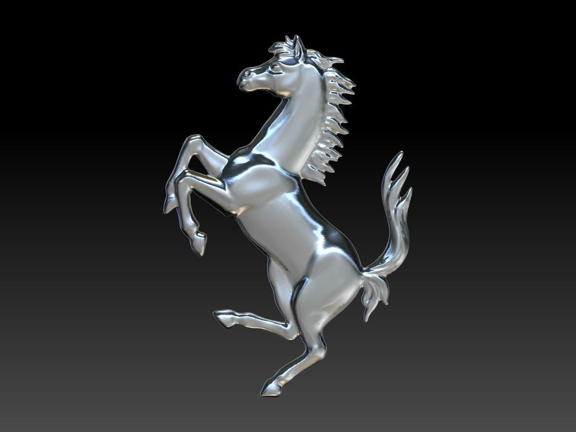 italiano coche vehiculo caballo símbolo deportivo súper italia logo mustango figura imprimible cnc alivio escultura pasatiempo bricolaje diy automotor 3D print model - Mito3D