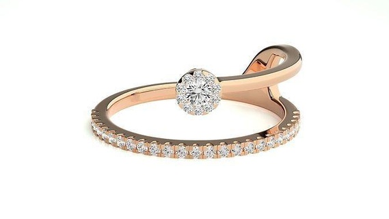 italiano alto joyería joya cóctel anillo 3dm stl renders detalles anillos solitario libra esterlina diamante platino Boda compromiso imprimible oro banda 3d print model - Mito3D
