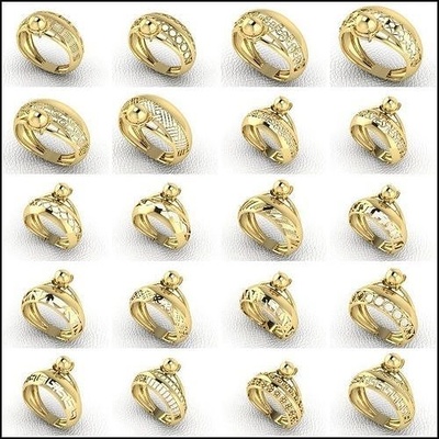 italiano anelli oro argento ottone platino jali foggiato stampabile dito prototipazione cad gioielleria gioielli 3d print model - Mito3D