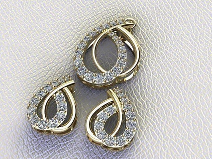 Italienisch Steine Anhänger Gold Schmuck Silber Messing druckbar Diamant Juwel Hochzeit Sterling Mode Schönheit Halskette Platin drucken Spitzen Prototyp entwickeln 3d print model - Mito3D