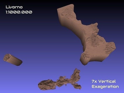 Italia 3d carta geografica livorno provincia 1 1000000 topografia geografia modello Stampa Provincia passatempo Fai 3d print model - Mito3D