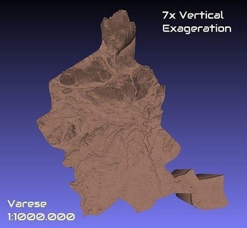 italy 3d map varese provice 1 1000000 topography geography model print province hobby diy 3d print model - Mito3D