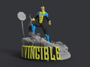 ivincible vs reanimatron statue invincible omniman hero superman figure collection miniature diorama bust marvel dc fighter art sculptures 3d print model - Mito3D
