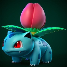 ivysaur pokemon pokemongo saitama lampada giochi meraviglia zbrush stampa mewtwo bulbasaur poli giocattoli 3d print model - Mito3D