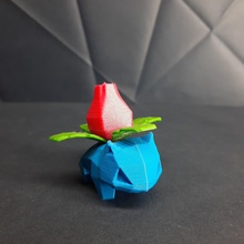 ivysaur poly pokémon diamant facetté cubisme cendre pikachu nintendo gameboy gen génération collection figure gamins cadeau pokeball jeux jouets 3d print model - Mito3D