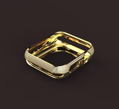 iwacth serie 3 cassa in oro 38mm gioielli guarda iwatch apple caso 3series carati gemma moda argento brillante e bellezza di lusso preziosi disco platino altri 3d print model - Mito3D