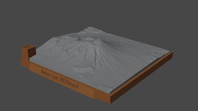iwate-san mountain landscape volcano terrain environment nature photogrammetry elevation dem science 3d print model - Mito3D