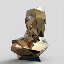 Ixion fütüristik illüstrasyon Sanat ilmi iş Öz büst zbrush heykel 3dprinting bilimkurgu bilim fi şekil dekoratif matematiksel 3d print model - Mito3D