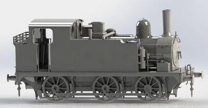 j69 classe courant locomotive vapeur h0 loisir imprimante 3d 3dprint jouet modèle mécanique rail wagon diy automobile 3d print model - Mito3D