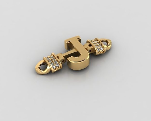alfabeto pulseira 3d modelo joalheria ouro prata diamante jóia Casamento colar platina moda beleza pingente pulseiras 3D print model - Mito3D