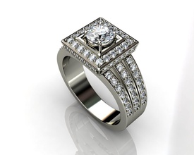 j komplekt n1026 jewelry jewelery gold jewel diamond sterling ring printable fashion rings 3d print model - Mito3D