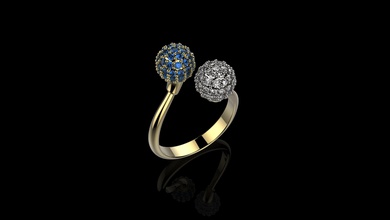 j rings n004 jewelry gold ring silver diamond gem jewel jewellery engagement printable wedding sterling fashion white brilliant engagem platinum 3d print model - Mito3D