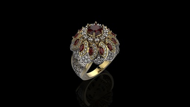 j Ringe n407 Schmuck gold ring sterling Juwel Silber Diamant-ring genial Mode-ring diamant gem Ohrring Mode-Schönheit bedruckbar ist engagem weiß diamond 3d print model - Mito3D