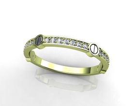 j rings n904 jewelry gold diamond silver white ring fashion jewelery 3d print model - Mito3D