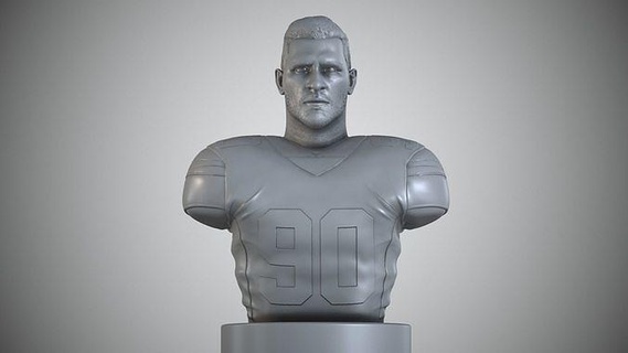 watt tjwatt trentjordanwatt trent pittsburghsteelers Steelers nfl superbowl Football americano fallimento statua ritratto arte miniature figurine sculture 3d print model - Mito3D