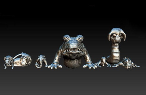 jabba creatures 3 inch star starwars jabbapalace bubo games toys 3d print model - Mito3D
