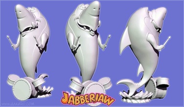 jabber jaw hanna-barbera illustration cartoon toys fish shark anime kids fun collection kit resinkit modelkit character games 3d print model - Mito3D