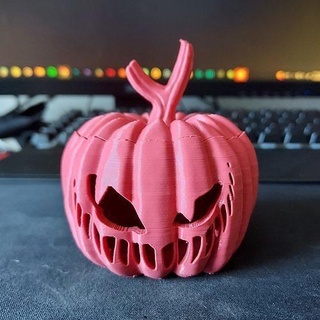 jack-o-lantern tea light led candle - pre supported stl files halloween scary pumpkin spooky jack lantern 3d art house decor october printing home holiday lighting candy bucket trickortreat decorations 3d print model - Mito3D