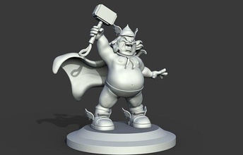 jack black - thor man illustration figurine figure character statue stlfile jackblack games toys 3d print model - Mito3D
