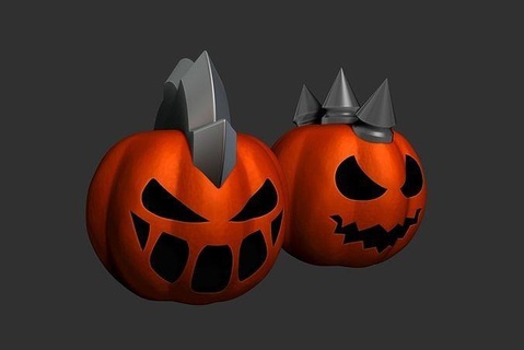 jack lantern halloween horror pumpkin monster evil ghost devil cartoon house accessories 3d print model - Mito3D