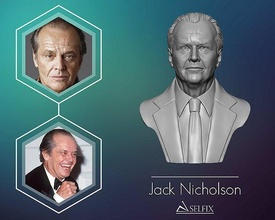jack nicholson bust sculpture art portrait statue man sculptures 3d print model - Mito3D