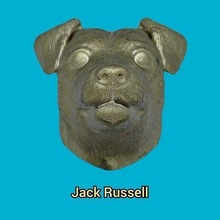 jack russell maniglia cane toro terrier bull casa maniglie pomello animale natura mammifero canino cucciolo accessori 3d print model - Mito3D