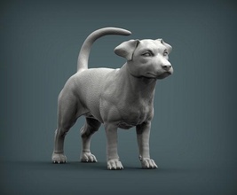 kriko russell teriyer jack russel korkunç köpek doğa memeli hayvan evcil heykel 3d yazdır model şekil vermek sanat heykeller 3d print model - Mito3D
