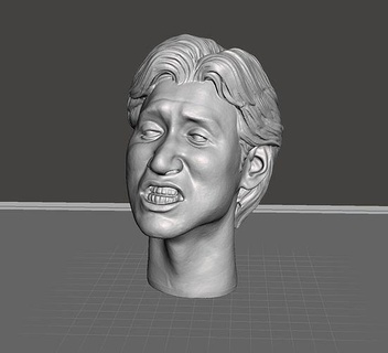 jacky cheung tête 3d modèle buste portrait Mads sculpture personnage Masculin Humain art sculptures moyen 3d print model - Mito3D