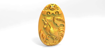jade carving jewelry classical fibonacci golden jewelery jewellery mathematical necklace ornamental pendant pendants sequence spira spiral swirl twirl whirl chicken 3d print model - Mito3D