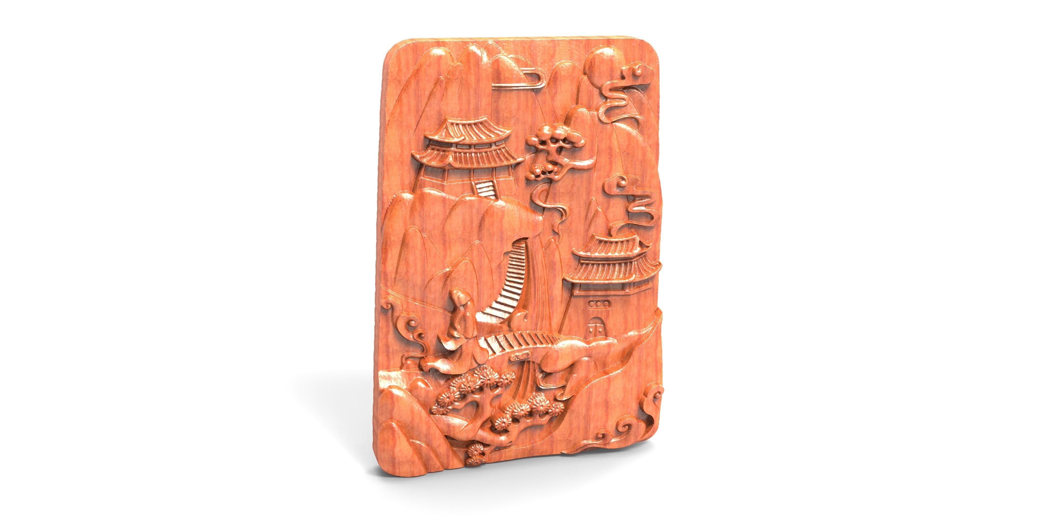 jade carving jewelry ornamental classical art illustration pendants 3D print model - Mito3D