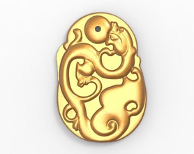 jade carving jewelry classical fibonacci golden jewelery jewellery mathematical necklace ornamental pendant pendants sequence spira spiral swirl twirl whirl 3d print model - Mito3D