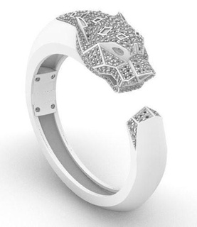 giaguaro braccialetto gioielleria oro pulsera cadena tigre leon plata argento braccialetti 3d print model - Mito3D