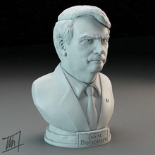 jair messias bolsonaro escultura estátua retrato arte presidente brasil mito fracasso busto esculturas 3d print model - Mito3D