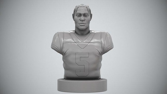Jalen Ramsey jalenramsey nfl carneiros superbowl cornerback futebol americano fracasso estátua retrato arte miniaturas estatuetas esculturas 3d print model - Mito3D