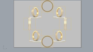 jali pulgar anillo joyería joya imprimible blanco Moda plata oro platino anillos 3d print model - Mito3D