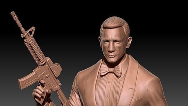 james vinculo daniel craig figura personagem escultura arte homem jamesbond 007 passatempo faça 3d print model - Mito3D